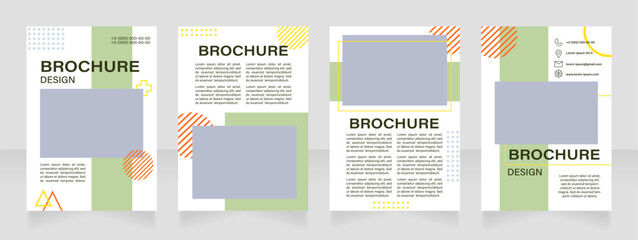 Photography editing course blank brochure layout design. Vertical poster template set with empty copy space for text. Premade corporate reports collection. Editable flyer paper pages