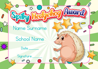 Wall Mural - certificate for kids template with customizable design with playful fonts