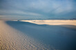 Shadows over tranquil white sdune, White Sands, New Mexico, United States