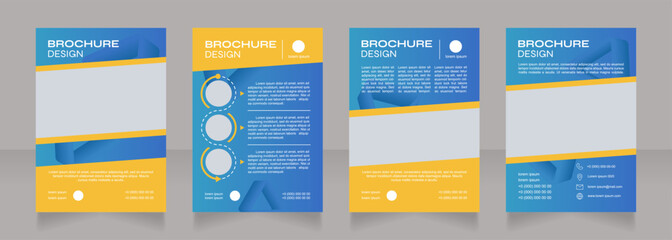 Wall Mural - Innovative pharmaceutical company blank brochure design. Template set with copy space for text. Premade corporate reports collection. Editable 4 paper pages. Syne Bold, Arial Regular fonts used