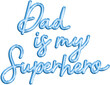 © DSGNRL - Blue Balloon Metallic Foil Father's Day Typography Message