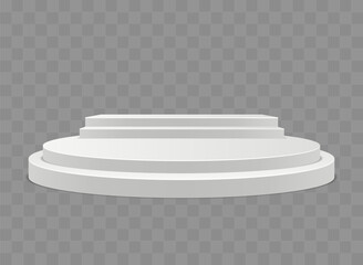 Aufkleber - Circle podium. Vector 3d stage isolated. Empty scene illustration