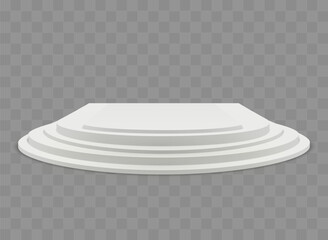 Aufkleber - Circle podium. Vector 3d stage isolated. Empty scene illustration