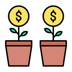 Poster - Business Growth Line Color Icon