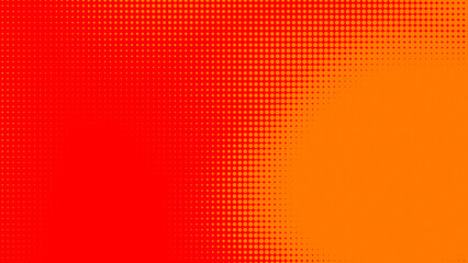 Wall Mural - Dots halftone orange color pattern gradient texture with technology digital background. Dots pop art comics with summer background.