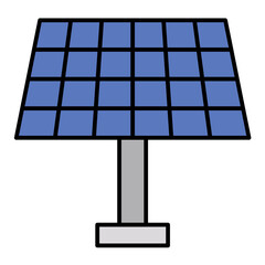 Poster - Solar Panel Line Color Icon