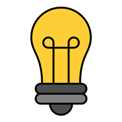 Poster - Led Bulb Line Color Icon