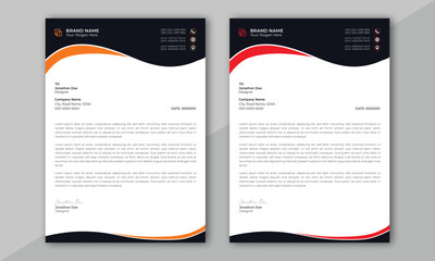 Wall Mural - modern business letterhead design template.letterhead template in abstract style design. letterhead 