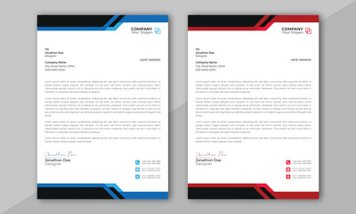 Wall Mural - letterhead template in abstract style design. modern business letterhead design template. letterhead
