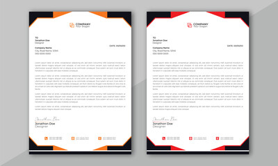 Wall Mural - abstract letterhead design template. letterhead template in abstract style design. modern business l