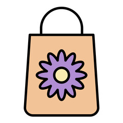 Poster - Shopping Bag Line Color Icon