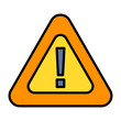 © SAMDesigning - Warning Sign Line Color Icon