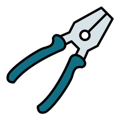 Poster - Pliers Line Color Icon