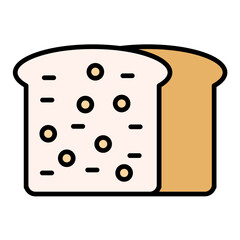 Sticker - Bread Line Color Icon