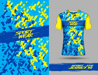 Wall Mural - T-shirt template abstract background design for extreme jersey team, racing, cycling, leggings, football, gaming and sport livery.