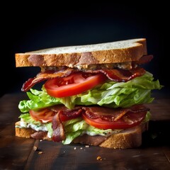 Wall Mural - sandwich with ham