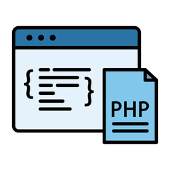 PHP Coding Line Color Icon