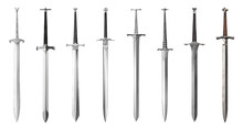 Set Of Swords Isolated On Transparent Background - Generative AI