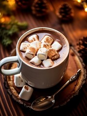 Wall Mural - marshmallow and hot chocolate