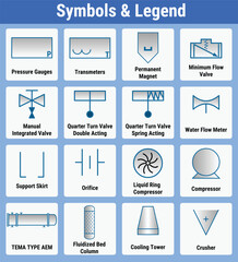 Vector Illustration for Symbols Legends