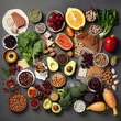 © imran - Food Knolling healthy food taken from above flat lay
