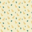© Katja Slavina - Lama and cacti seamless pattern hand drawn, cartoon style, for kids