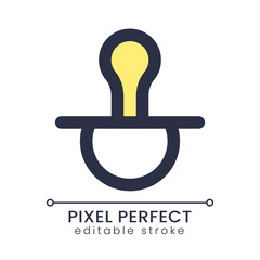 Sticker - Babysitting pixel perfect RGB color ui icon. Child care. Nanny service. Simple filled line element. GUI, UX design for mobile app. Vector isolated pictogram. Editable stroke. Poppins font used