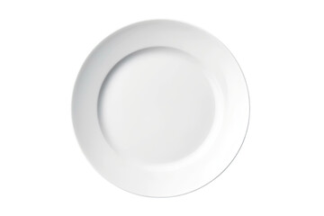 Poster - Top view, empty dinner plate ,cut out transparent background, PNG ,Generative AI