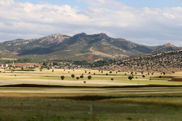 Poster - A town in Turkey. Nature landscape.