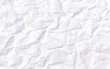 © Creative - White crumpled paper texture background. Trendy crumple paper.