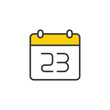 © Graphics - 23 Date icon design with white background stock illustration