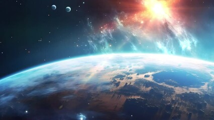 Wall Mural - Beautiful Planets in Space - Nebula - Galaxy - Universe - Space - Cosmos - Concept Art