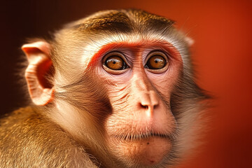 close up of a monkey