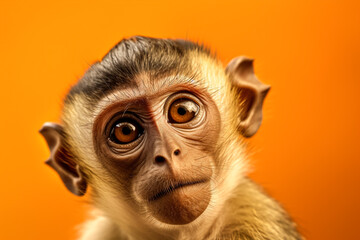 Canvas Print - close up of a macaque