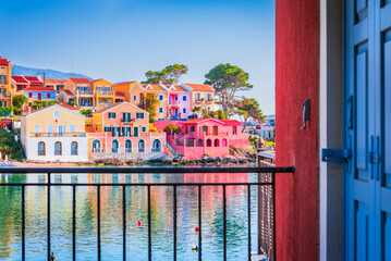 Wall Mural - Assos, Greece. Picturesque village on the idyllic Kefalonia, Ionian Greek Islands