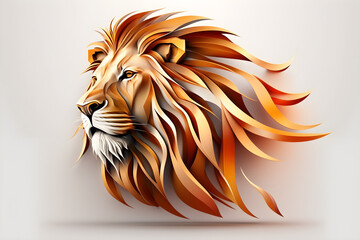 Wall Mural - lion head logo