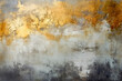 © aregfly - Abstract gold weathered wall painted background