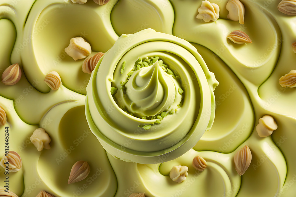 Pistachio ice cream texture close up. AI generated Stock Photo | Adobe ...