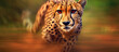 Cheetah in a motion blur Generative AI