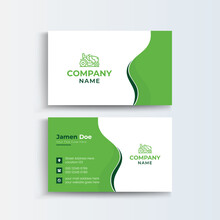 Lawn Care Clean And Simple Modern Business Card, Modern Simple Light Business Card Template With Flat User Interface. Double-sided Creative Lawn Care Business Card Template

