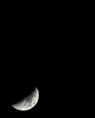 Wall Mural - Cycle black crater moon night space, vertical shot