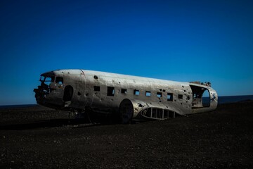 Sticker - Airplane Against Sky At Night