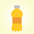 Vector illustration of a fizzy drink isolated on a yellow background