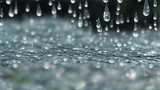 Fototapeta Fototapety do łazienki - Close up rain drops, generative ai