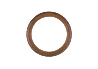 Sticker - wooden circular frame,old wooden rings isolated on white background