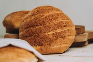 Poster - Closeup of baked bread