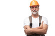 © opolja - portrait of mature happy handyman isolated on transparent background