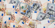 © RomanR - 50 wuro and 100 dollar banknotes as background
