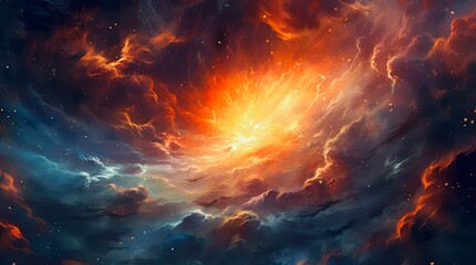Wall Mural - abstract space background. galaxies, nebula and stars in space. generative ai.