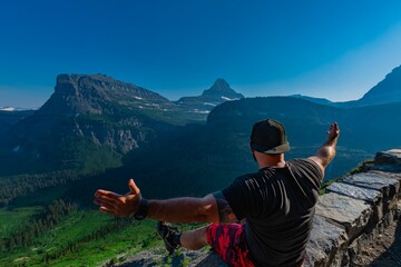 Wall Mural - On top of the World on the Mountains